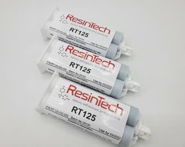 3 pack ResinTech RT125-DS-050 Flexible 2 Part Epoxy 50ML Black Motorspor... - $108.89