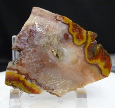 GORGEOUS MOROCCAN AGATE SLAB 3.2 X 2.7 X .25 INCHES - $25.00