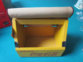 Vintage Coca Cola Wood Carrier Box With Fabric Cover Rare! Vintage Repro - £98.92 GBP