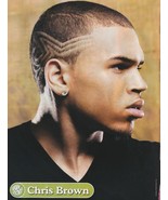 Chris Brown teen magazine pinup clipping shaved head headshot Pop Star pix - $4.81 CAD