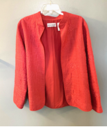 NWOT Alfred Dunner Embroidered Rosy Pink Colored Lined Jacket Size 14 - $21.78