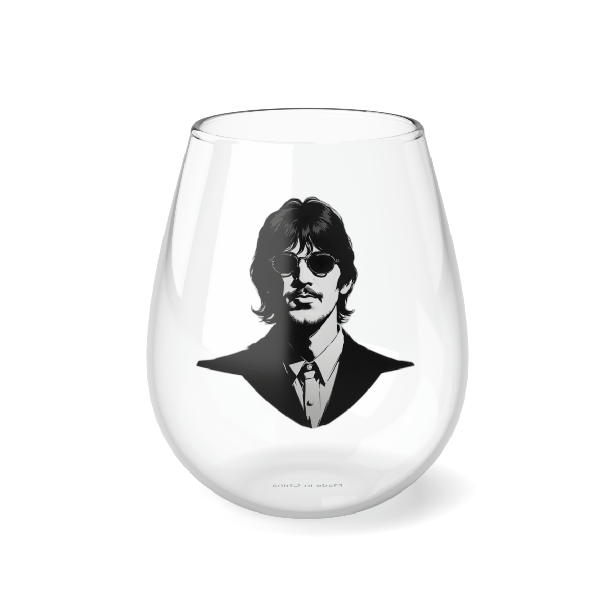 Ringo Starr Stemless Wine Glass 11.75oz Beatles Musician Portrait Personalized A - £18.52 GBP