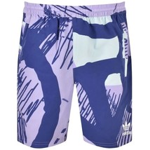 Adidas Originals Men Casual Shorts HC2134 Swirl Green Purple Size XS Extra Small - £47.07 GBP