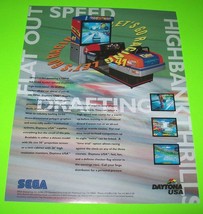 Daytona USA Arcade FLYER Original NOS Video Game Auto Racing Version 2  Vintage - £11.66 GBP
