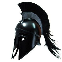 Medieval Ancient Costume Armour Roman Greek Corinthian Helmet with Black - £56.94 GBP