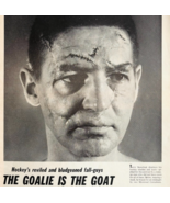 1966 Terry Sawchuk NHL Hockey Goalie Scarred Face Partial Article Sports... - $459.78 MXN