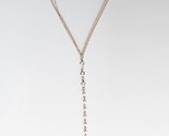 Cohesive Jewels Largo Chapado en Oro Imitación Cristal Y Perla Canal Y C... - £11.83 GBP