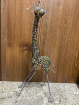 Beadworx by Grassroots Giraffe Handcrafted Beaded Wire Figurine Lion King Decor - £27.07 GBP