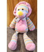 Plush Knit Toys R Us Animal Alley Lion 2008 Striped 13&quot; Pink - $67.11 CAD