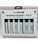 SwissBrand Aromatherapy Oils Gift Set 6 X 10mL 100% Pure Blended Essenti... - $715.34 MXN