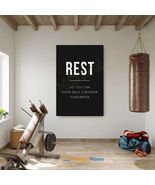 Gym Quote Wall Art Rest Exercise Workout Room Fitness Gym Print Home Decor-P934 - $24.65 - $215.60