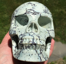 5&quot; LARGE Activated TURQUOISE SKULL Realistic Crystal Skull Luck Psychic ... - $1,111.00