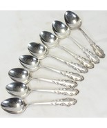 Towle Antique Flutes Oval Soup Spoons Silverplate 6-7/8&quot;  Lot Of 8 - $1,009.04 MXN