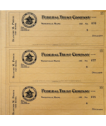 1920 Federal Trust Checks Lot of 3 City Hotel Waterville Maine 676-678 F... - $562.22 MXN