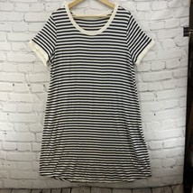 Maurices Dress Womens Sz XL Black White Stripes Casual Loose Fitting  - £12.42 GBP