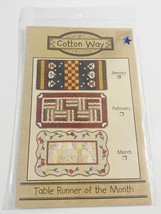 COTTON WAY Table Runner of the Month January Pattern #2001 18 x 38&quot; Snowmen - $184.53 MXN