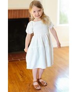 Kids Enchanting Ivory Smocked Bubble Sleeve Tiered Dress - $14.99