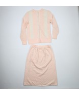 Vintage 50s Womens Size 10 2 Piece Striped Knit Cardigan Sweater Skirt S... - $89.05