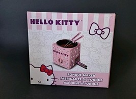 New Hello Kitty Mini Chocolate Fondue Maker Pink 4 Forks Sanrio Friends ... - $14.00