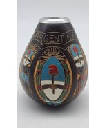 Argentina Themed 5&quot;  Pottery Vase RARE  - £17.34 GBP