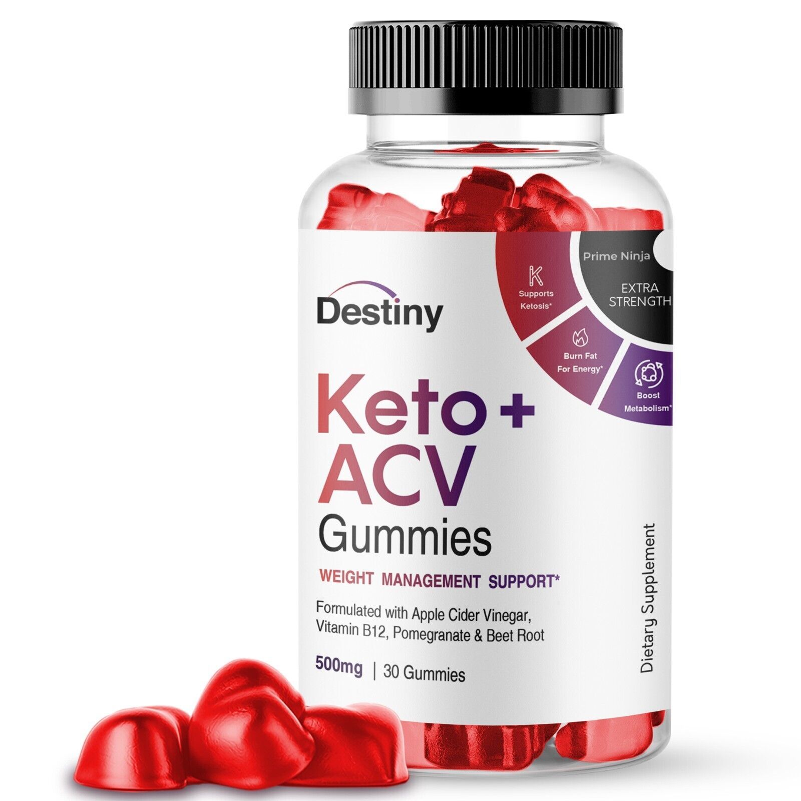 1 Pack Destiny Keto ACV Gummies, Destiny Keto Gummies Maximum Strength F... - $29.98