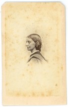 Antique CDV Circa 1870s J.W. Black Stunning Profile of Lovely Woman Boston, MA - £7.49 GBP