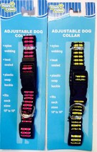 Dog Collar Adjustable Neck 10 to 16 inch Bright Neon Colors Paws N Claws Pet NEW - £6.27 GBP