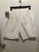 NWT Dockers SZ 34 Washed Khaki Short Pleated Relaxed Fit 9  Inseam - $9.89