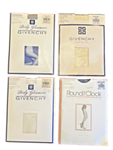 4 Pair Pantyhose Givenchy &amp; Round the Clock Vintage NIP Size B Various Colors - £13.35 GBP