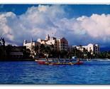 Outrigger Canoa Presso Waikiki Hawaii Cromo Cartolina U11 - £3.17 GBP