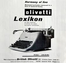 Olivetti Lexikon Portable Typewriter 1953 Advertisement Writing UK Impor... - $18.07 CAD