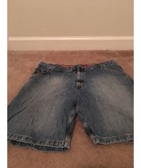 Virginia Tech Hokies Men&#39;s Blue Jean Shorts Zip Pockets Size 42 - £34.38 GBP