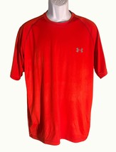 UNDER ARMOUR RUN Short Sleeve Orange T-Shirt Large - $7.91