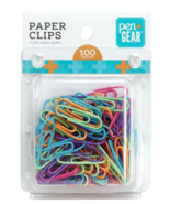 Paper Clips, 100Pcs 2 Inch Paper Clips, Assorted Colored Coated - $7.22