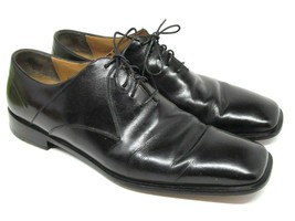 Paolo De Marco Black Leather Plain Toe Square Toe Oxfords  Mens Size US 11.5 M - £7.92 GBP