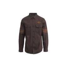 Harley Davidson Men&#39;s Open Road Long Sleeve Shirt Java Size M - £54.36 GBP