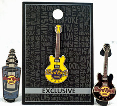 3 Hard Rock Café Pins Bali Guitars Limited Edition &amp; Exclusive - £20.77 GBP