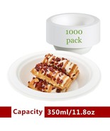 1000 Pack 11.8 OZ Heavy Duty Biodegradable Sugarcane Bagasse Food Bowls ... - $140.24