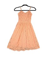 dELiAs Womens XS Mini Dress Orange Peach Lace Lined Spaghetti Straps Vin... - $388.18 MXN