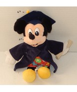 Vintage Walt Disney World Mickey Mouse Graduate 8&quot; Plush Toy Rare HTF - $24.70