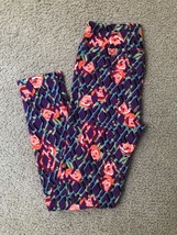 LuLaRoe OS Leggings UNICORN Purple Black Red Green Rose Geometric Lattice NEW - £14.19 GBP