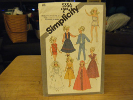 Simplicity 5356 Barbie Doll Wardrobe Pattern - $10.46