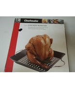 Chefmate 2 Piece Chicken Roaster ~ NEW in Box ~ Non Stick Black Oven Saf... - £16.08 GBP