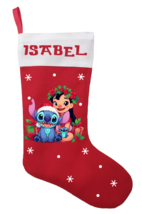 Lilo and Stitch Christmas Stocking, Personalized Lilo and Stitch Stocking - £29.00 GBP