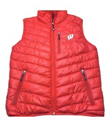 University of Wisconsin Red Puffer Vest Woman SMALL Athletic Fall Winter... - £10.63 GBP