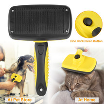 Pet Dog Cat Grooming Self Cleaning Slicker Brush Comb Shedding Tool Hair Fur USA - £26.53 GBP