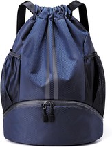 Swim Bag Backpack with Wet Pocket Shoe Warehouse String Bag Sackpack for... - £28.60 GBP