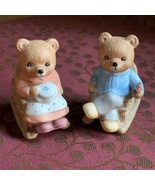 Homco Bear Figurines Rocking Chair Grandma &amp; Grandpa Cake Topper Retirem... - £7.89 GBP
