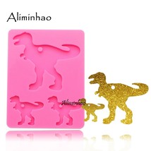 Dinosaur Family Silicone Mould for Keychains Clay DIY Jewelry Making Res... - $8.12