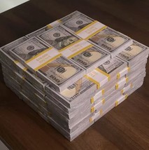 10K Full Print Realistic Prop Money New 10,000 Dollar Bills Cash Fake Movie REAL - $12.13